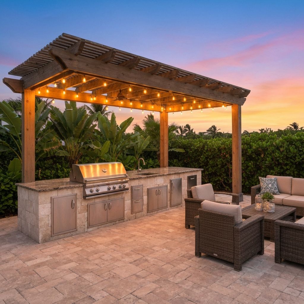 Área de churrasqueira e lazer ao ar livre